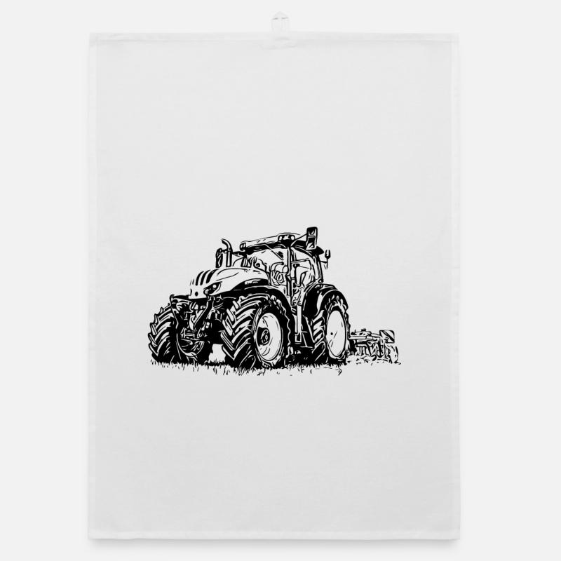 Traktor Steyr 6145 - Organic Geschirrtuch - Weiß