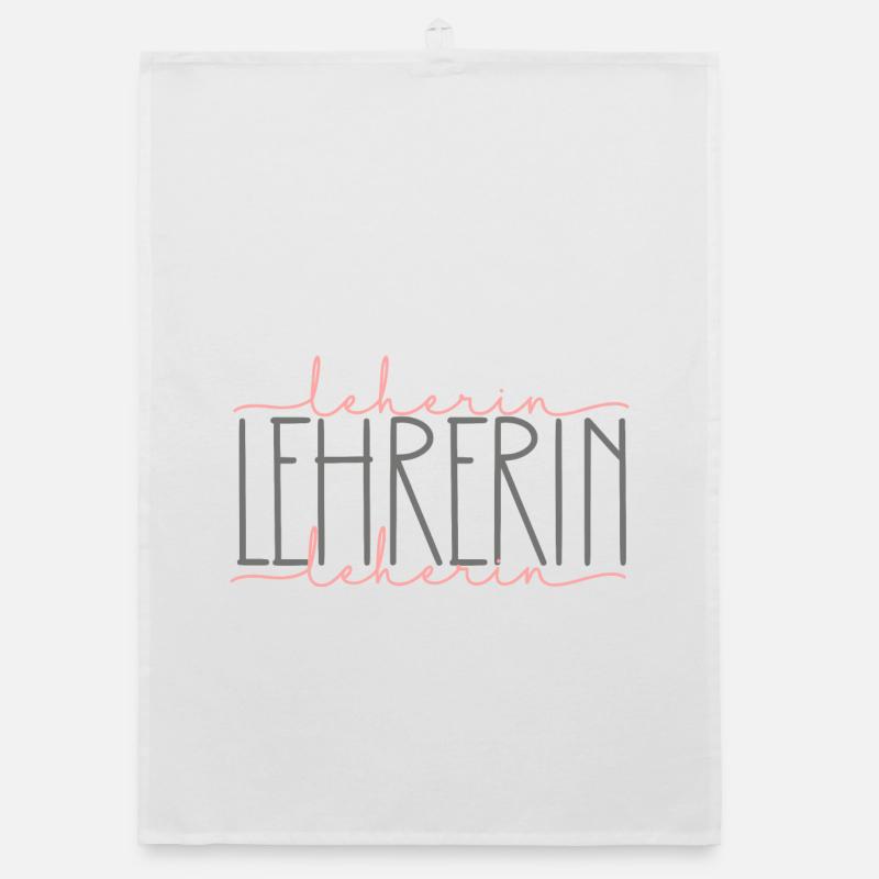 Lehrerin Geschenk Schule Lehrer Beruf Organic Geschirrtuch