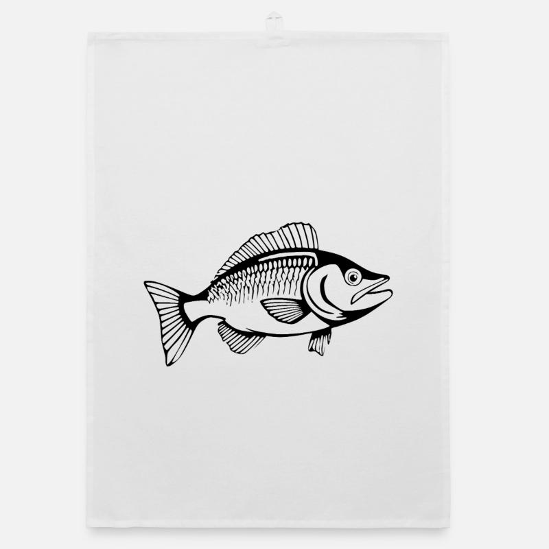 Personalized Fish T-Shirt for Angler Gift Organic dish towel