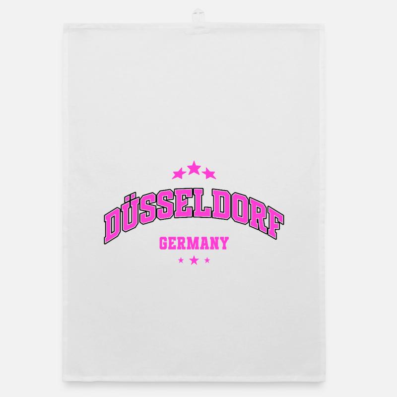 Dusseldorf Pink Arc Logo Tee Organic dish towel