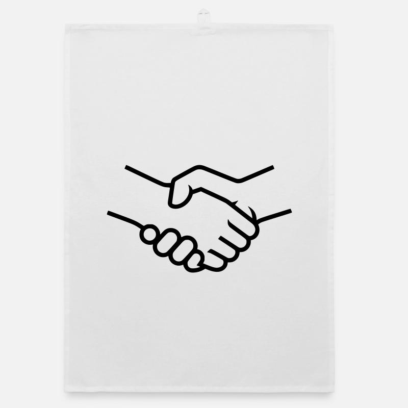 Handshake Hands Teamwork Organic dish towel