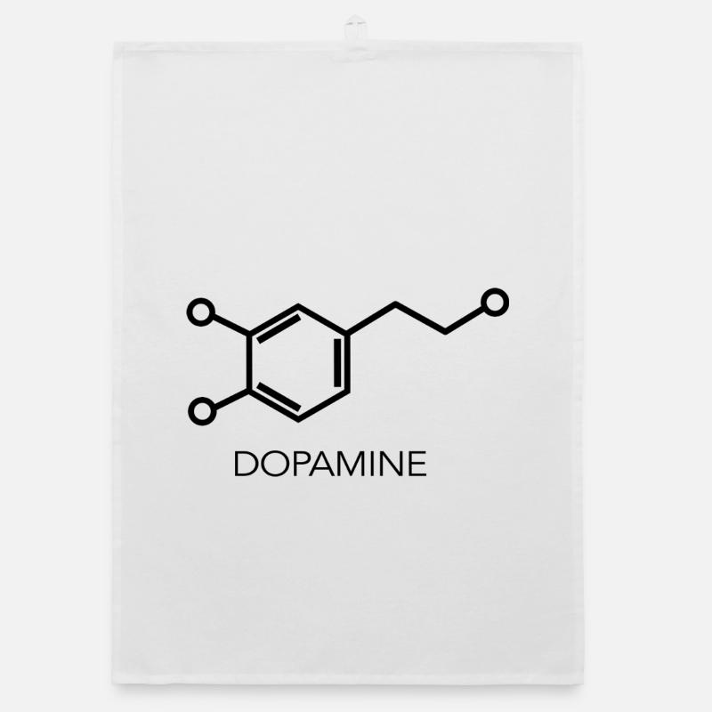Conception scientifique minimaliste de la molécule de dopamine Torchon bio