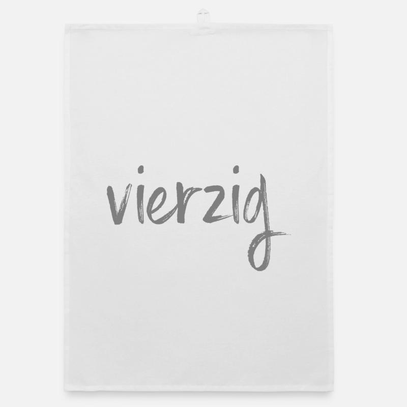 40 vierzig 40. Geburtstag Geschenk Organic Geschirrtuch