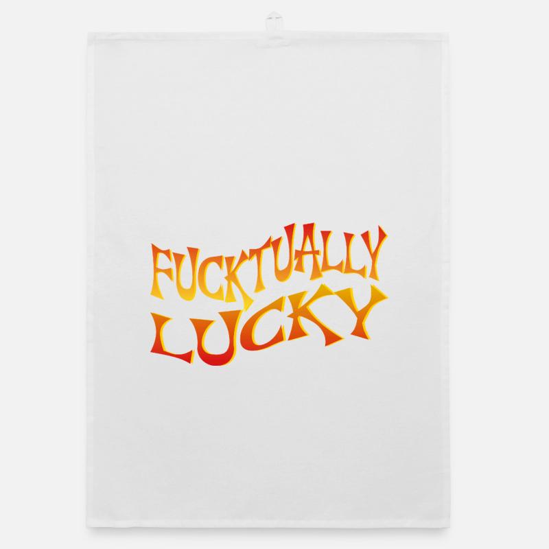 Fette Textkunst mit eckigem Schriftstil Organic Geschirrtuch