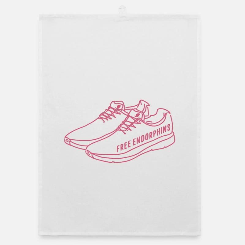 Endorphines gratuites – Conception de la motivation de course Torchon bio