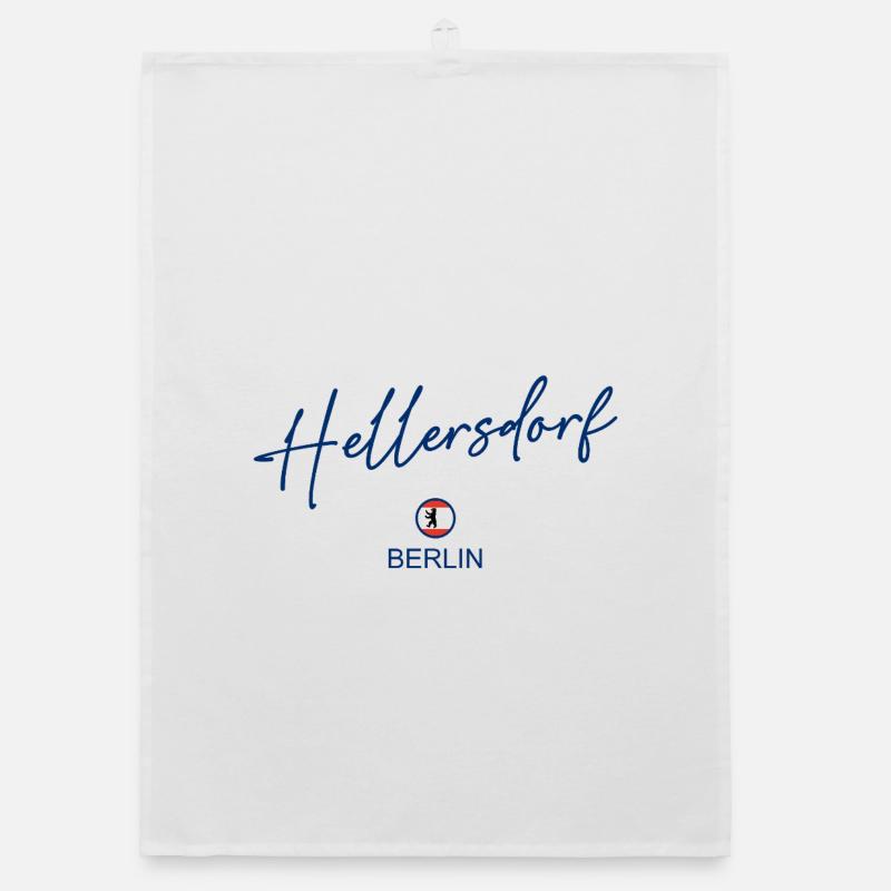 Hellersdorf - Berlin Flag - Berlin Bear Organic dish towel
