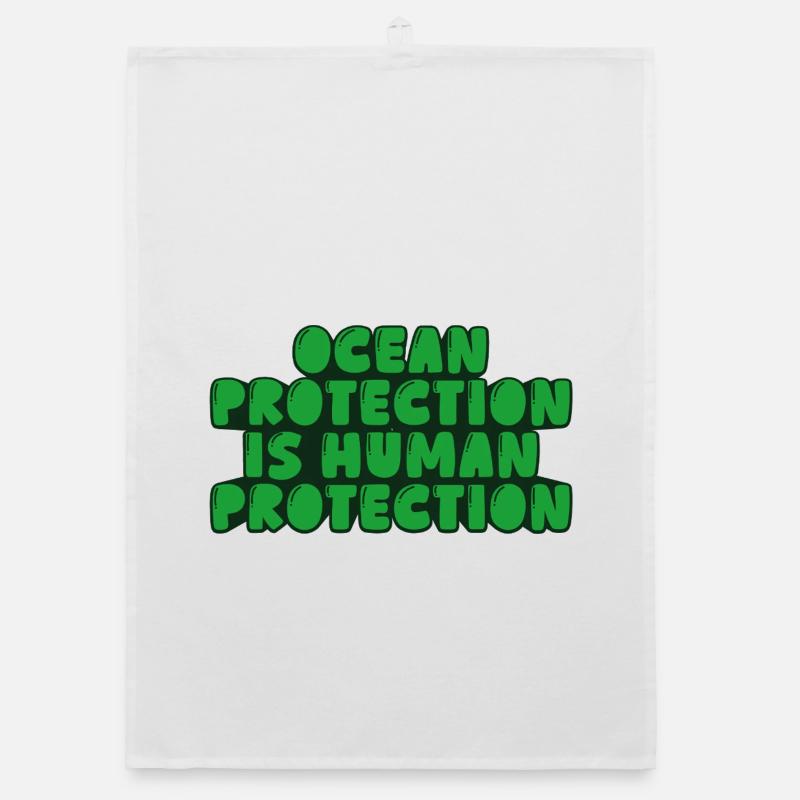 Ocean protection is human protection Organic dish towel