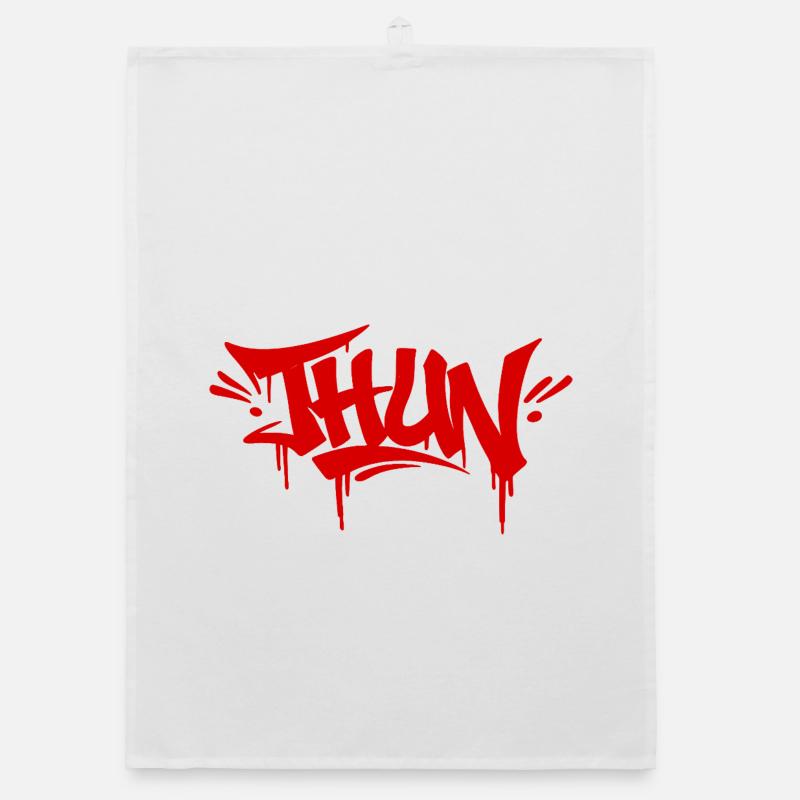 Thun Graffiti Tag rouge Torchon bio