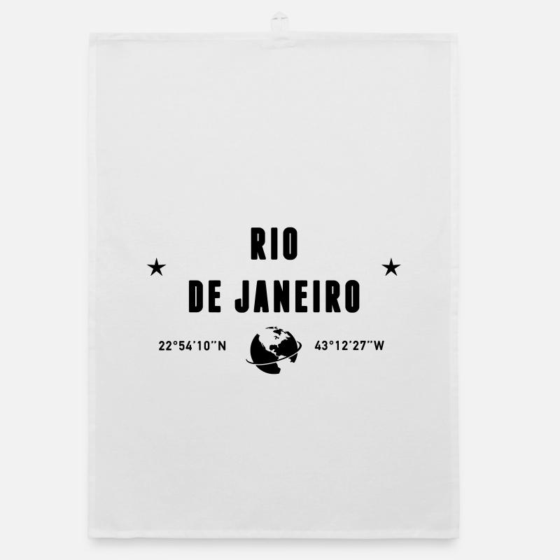Rio De Janeiro Coordinates Earth Organic dish towel
