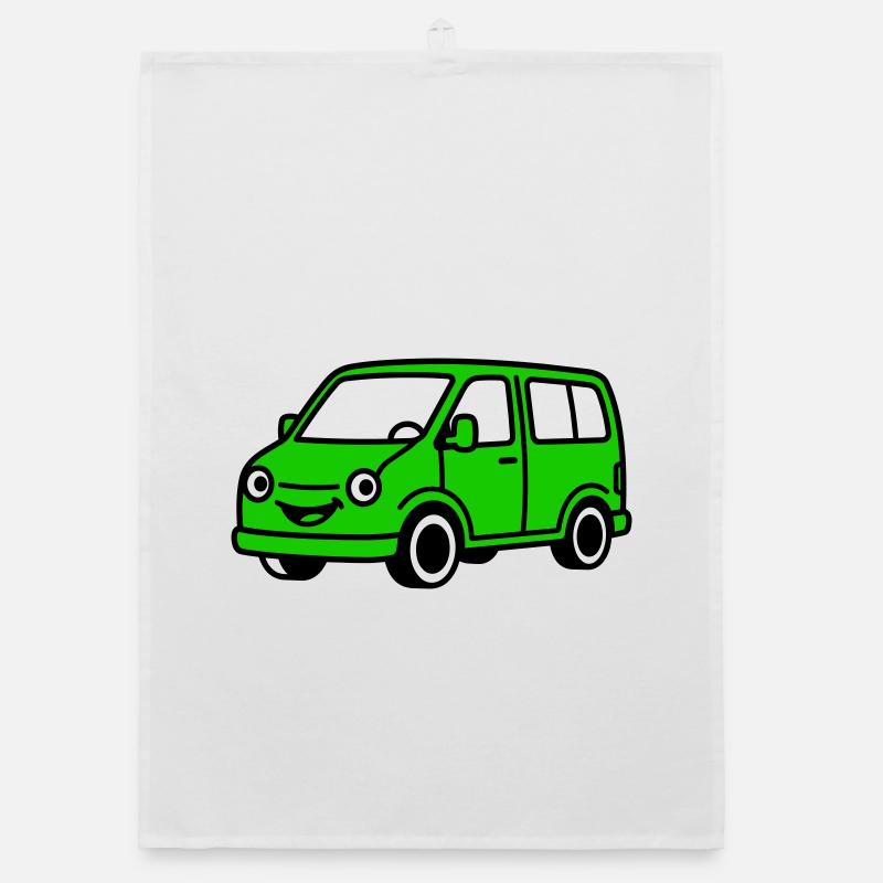 van cartoon Organic dish towel
