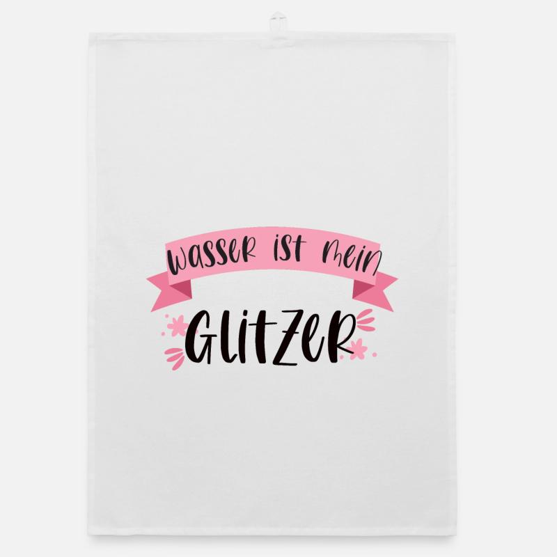 Wasser Schwimmen Glitzer Geschenk Organic Geschirrtuch