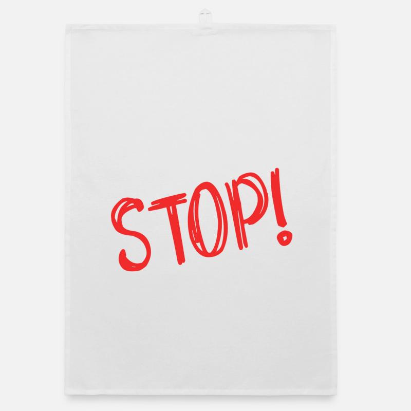 STOP. HUMOR. MESSAGE. QUOTATION. PANEL. DAD Organic dish towel