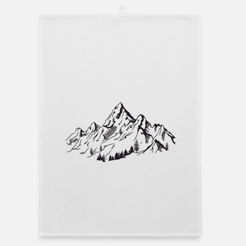 Mountains Organic dish towel