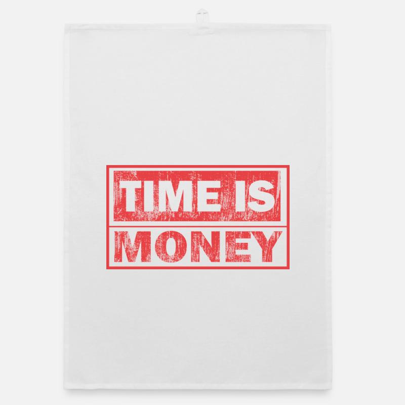 Le temps est de l’argent – Typographie audacieuse Torchon bio