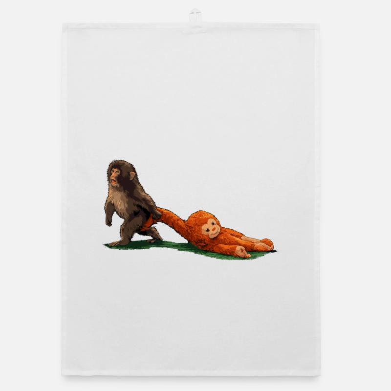 punch the monkey Organic Geschirrtuch