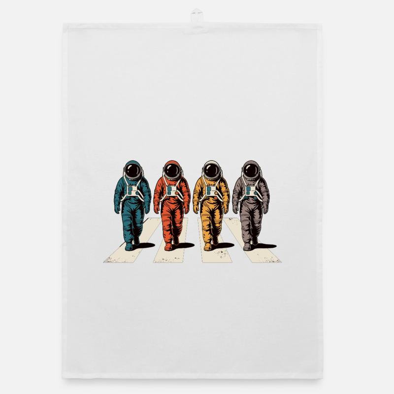 Astronaut Zebra Stripe Retro Space Astronaut Torchon bio