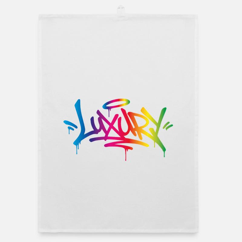 Art urbain de graffiti arc-en-ciel de luxe Torchon bio