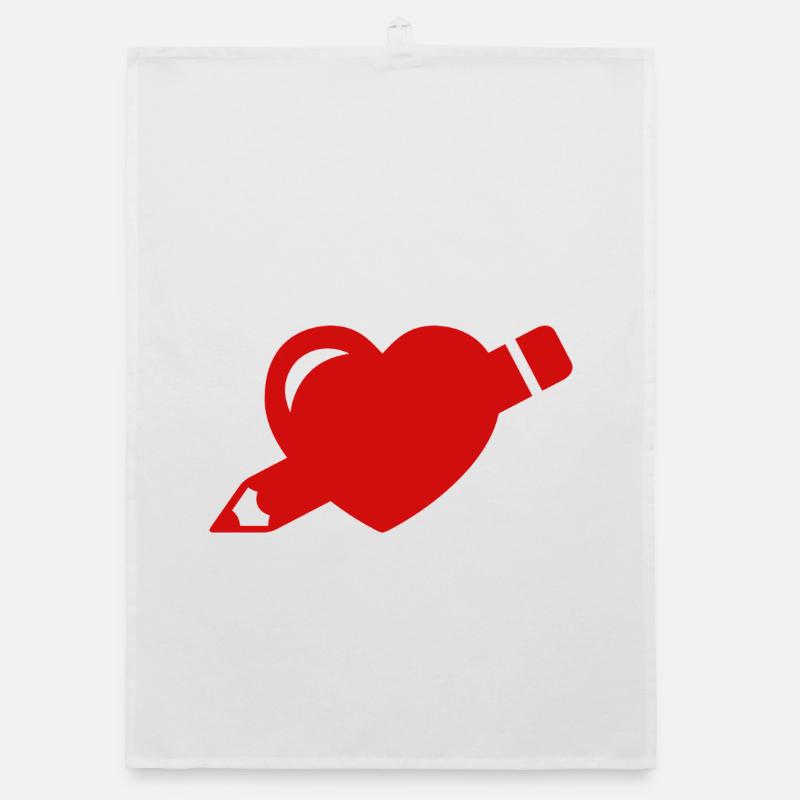 Design Love - Torchon bio - blanc