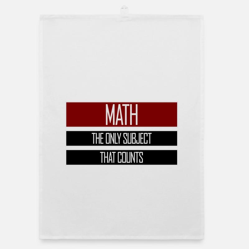 Math The Only Subject That Counts Nerd Mathe Logo Organic dish towel