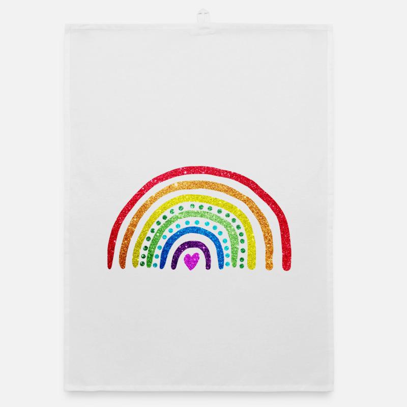Rainbow Glitter Organic dish towel