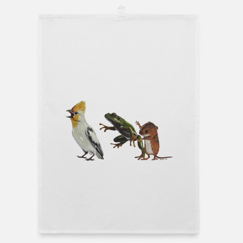 Die Polonaise oder Vogel, Frosch und Maus Organic Geschirrtuch