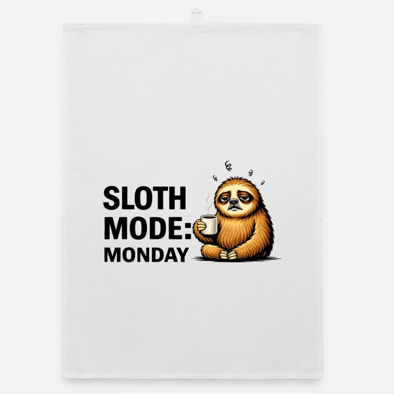 Sloth Mode Monday Organic dish towel