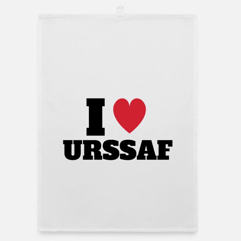 Ich liebe URSSAF Organic Geschirrtuch