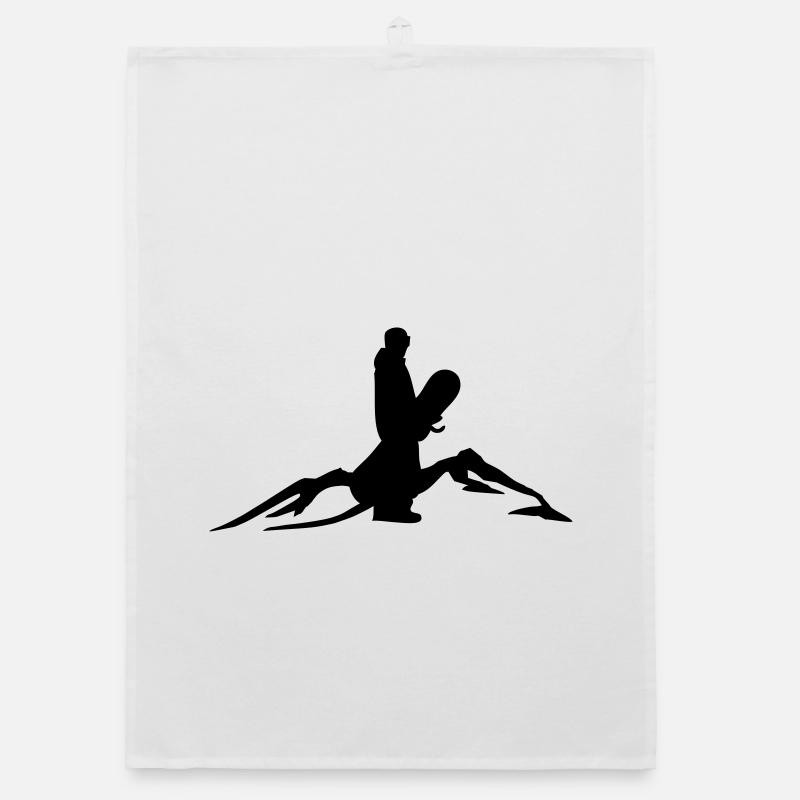 Snowboarder de montagne Torchon bio