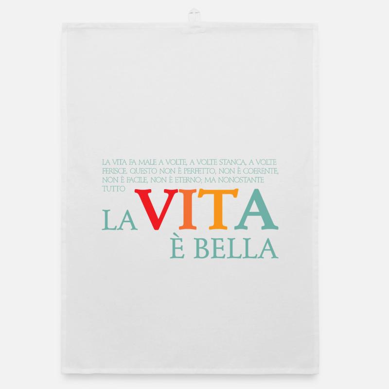 La vita e bella Organic dish towel