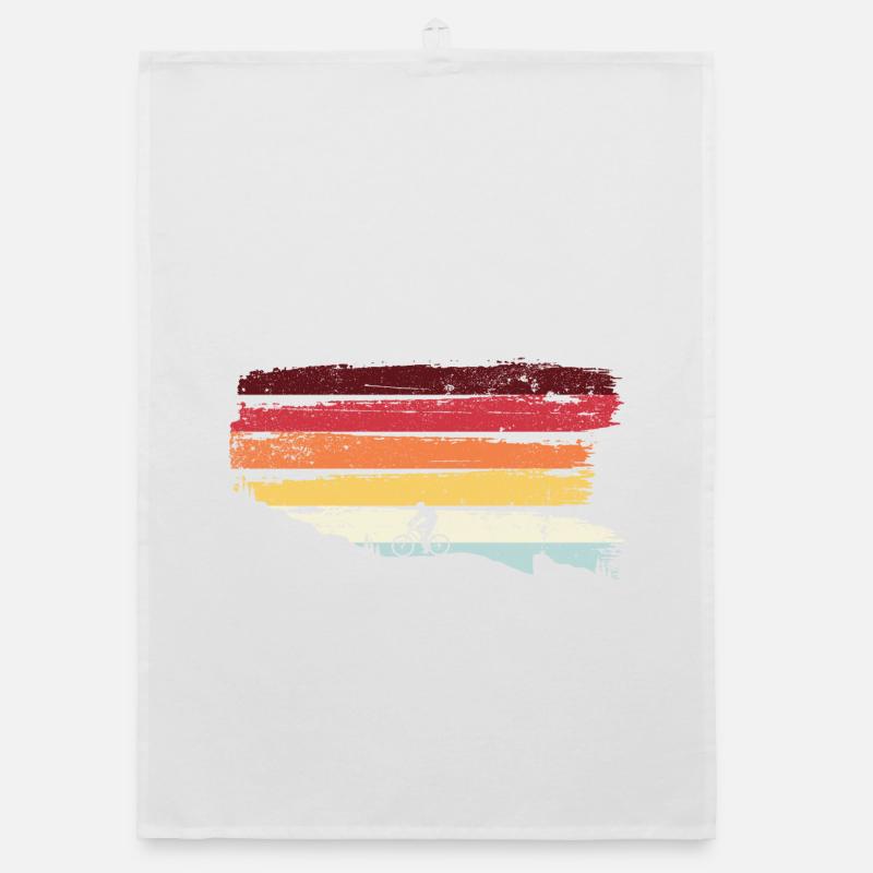 Rainbow Ride at Sunset Organic dish towel