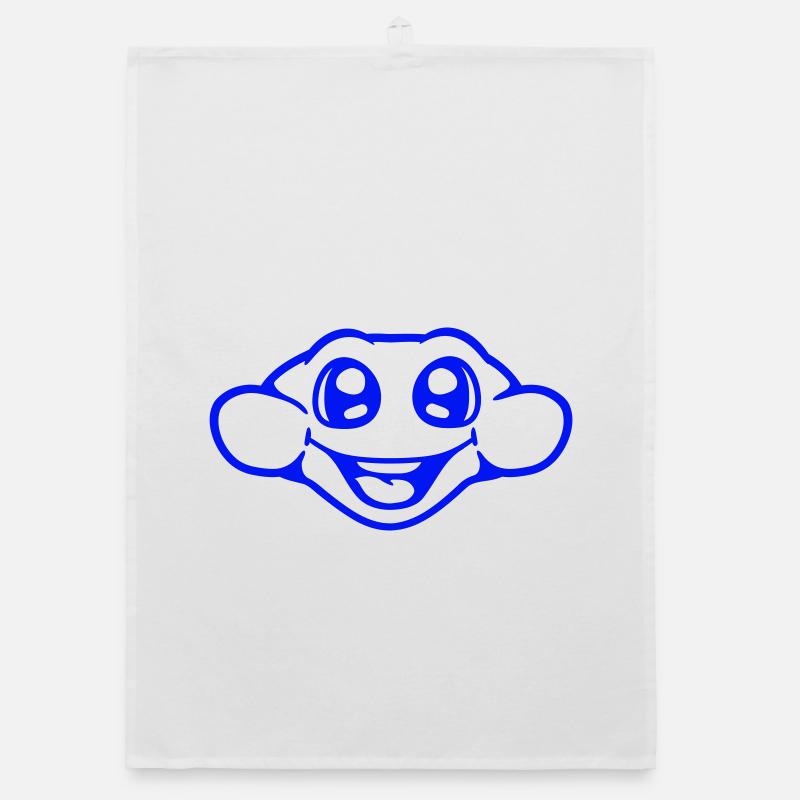 Frog Toad Smiles Funny Comic Happy Cool Organic dish towel