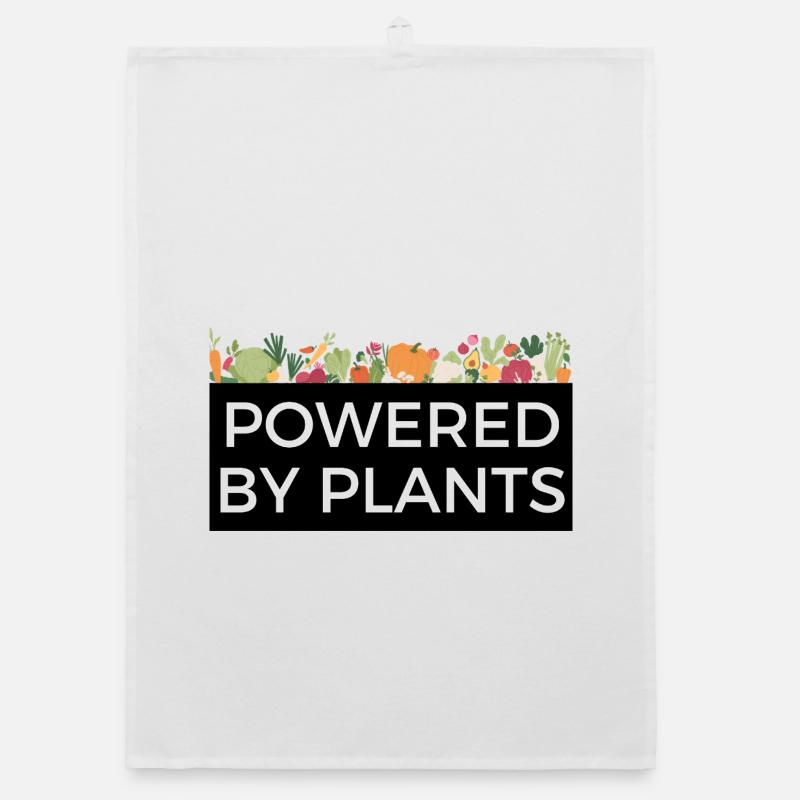 Propulsé par Plants Tee Design Veggie Torchon bio
