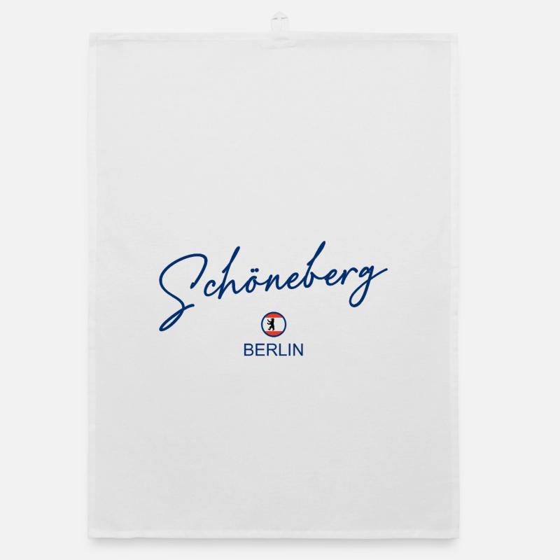 Schöneberg - Drapeau de Berlin - Ours de Berlin Torchon bio