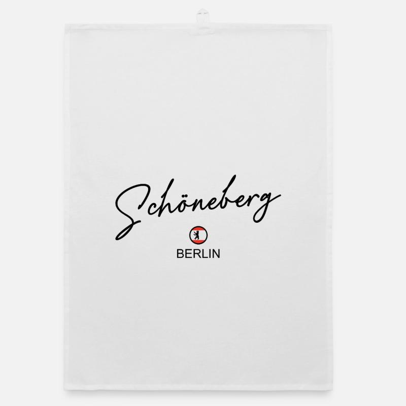 Schöneberg - Drapeau de Berlin - Ours de Berlin Torchon bio