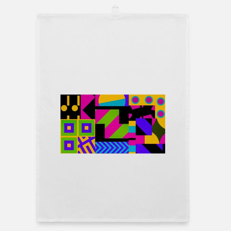 Nova Neon Geometry Organic dish towel