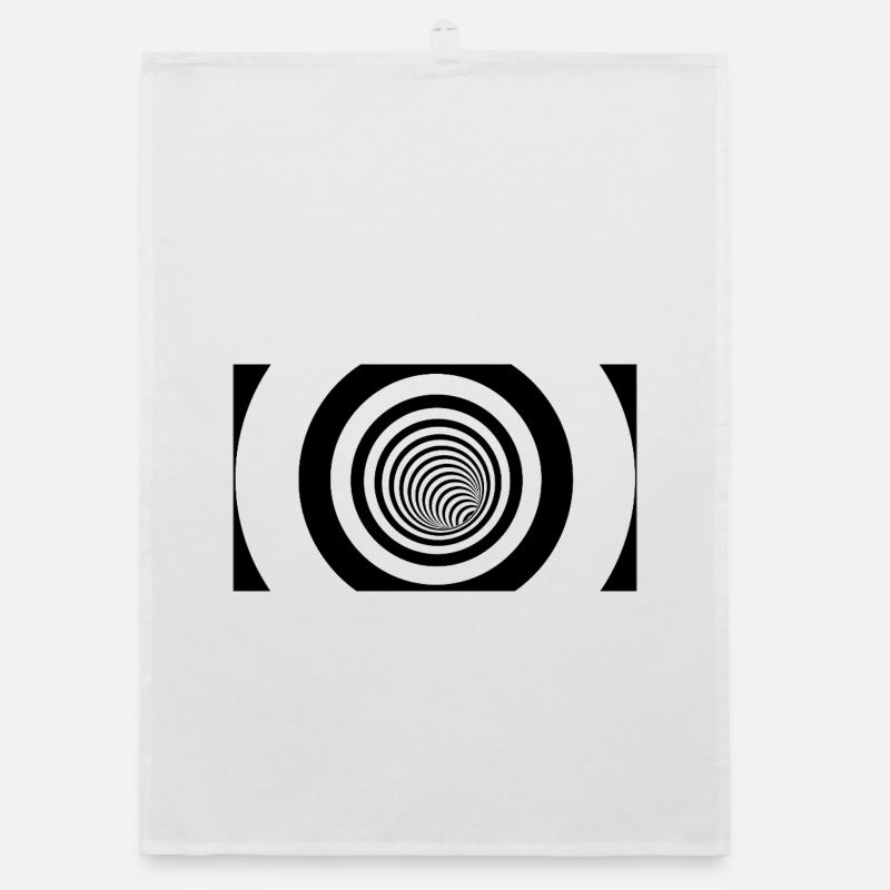 Vortex noir concentrique Torchon bio