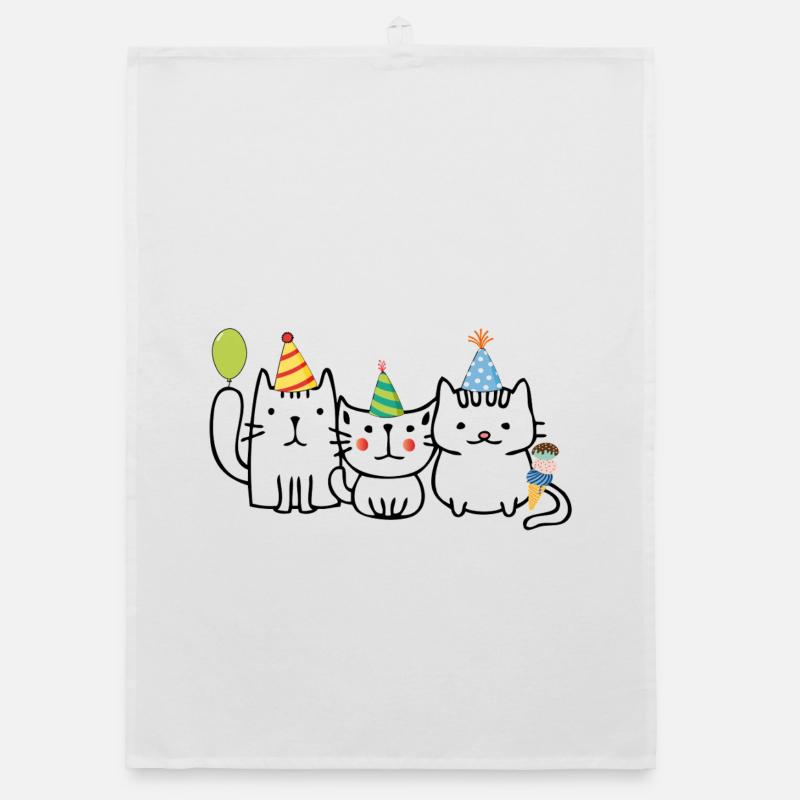 Geburtstag  - Organic Geschirrtuch - Weiß