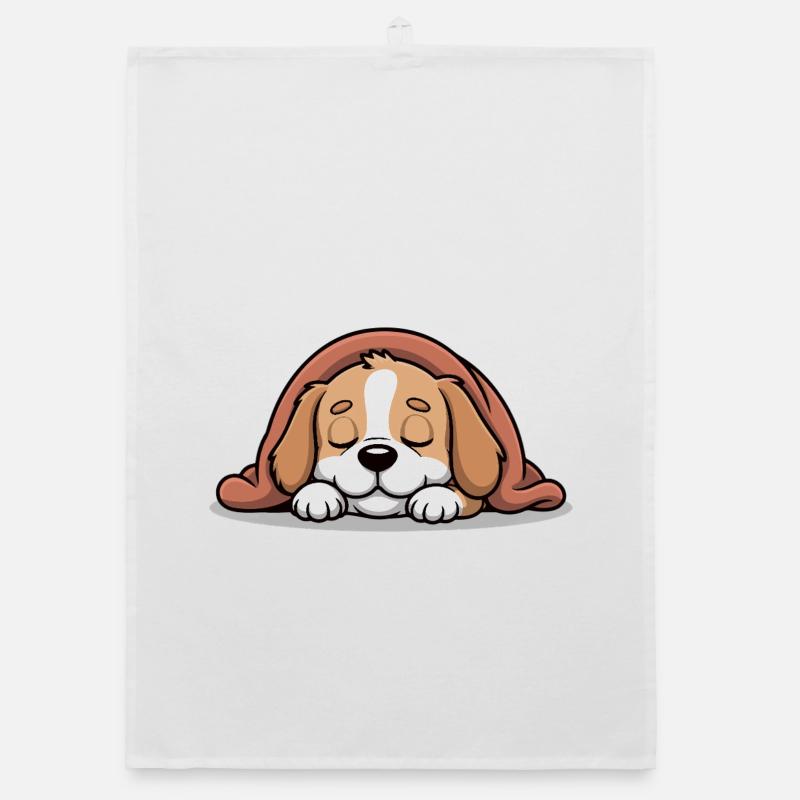 Sleeping Beagle Soft Toy Organic dish towel