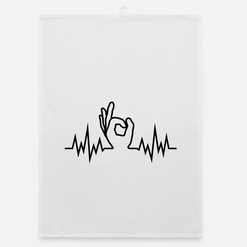 Wave-Finger-Hole Organic Geschirrtuch