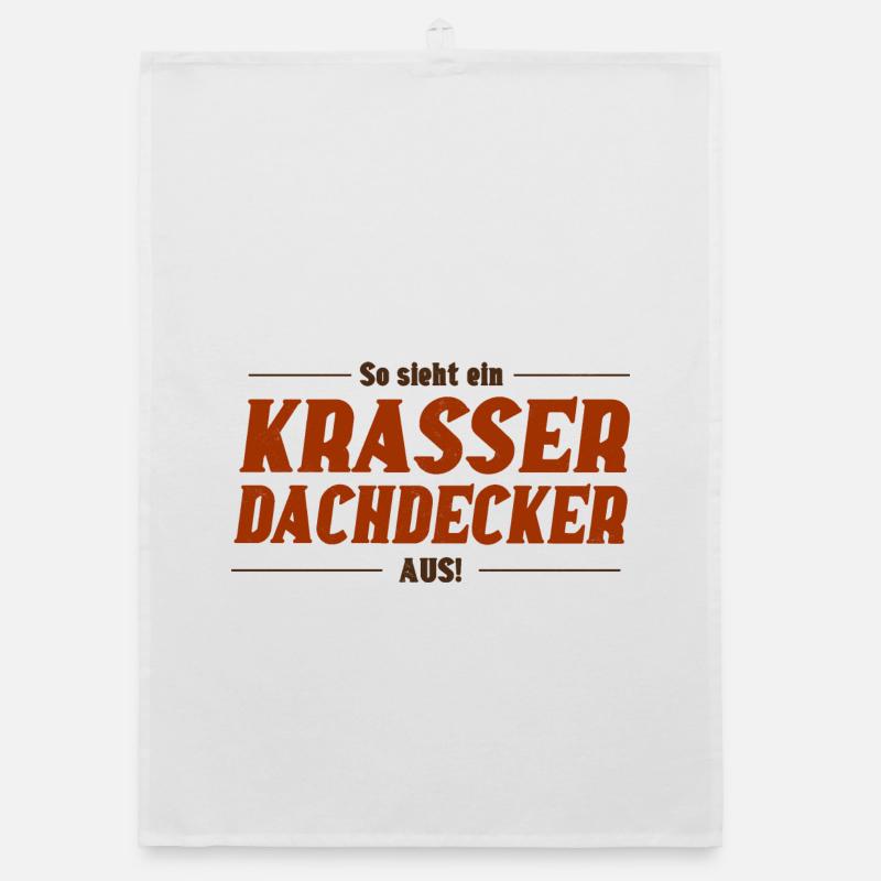 Krasser Dachdecker – Berufsstolz mit Humor Organic Geschirrtuch
