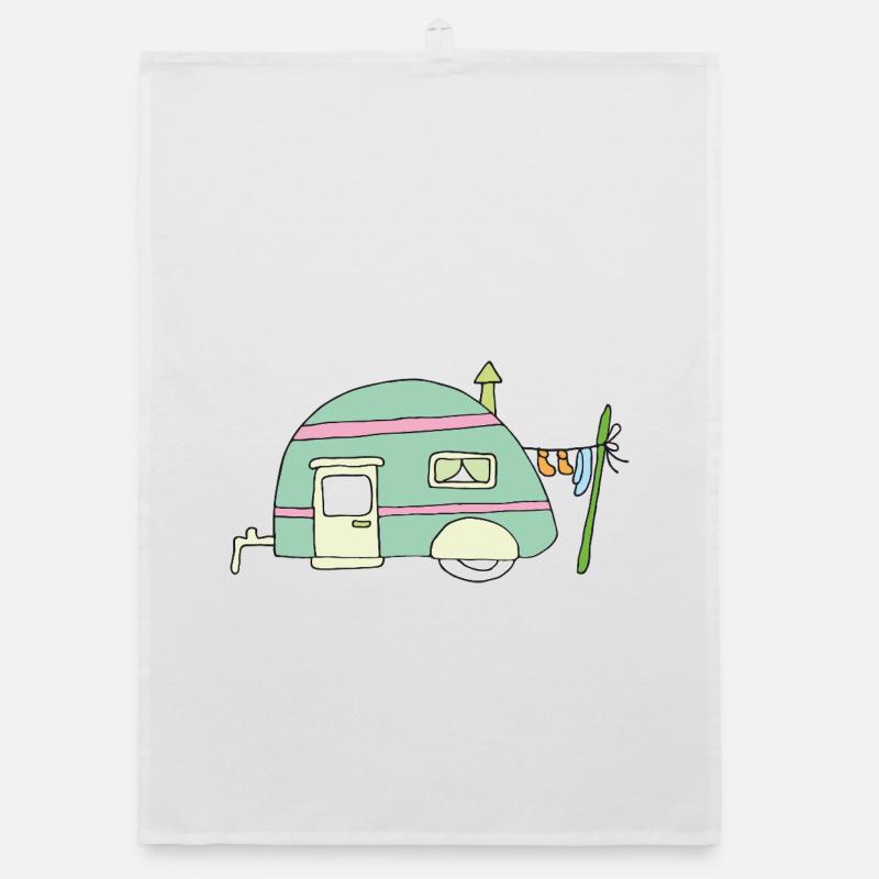 Pastel Camper Dream Organic dish towel