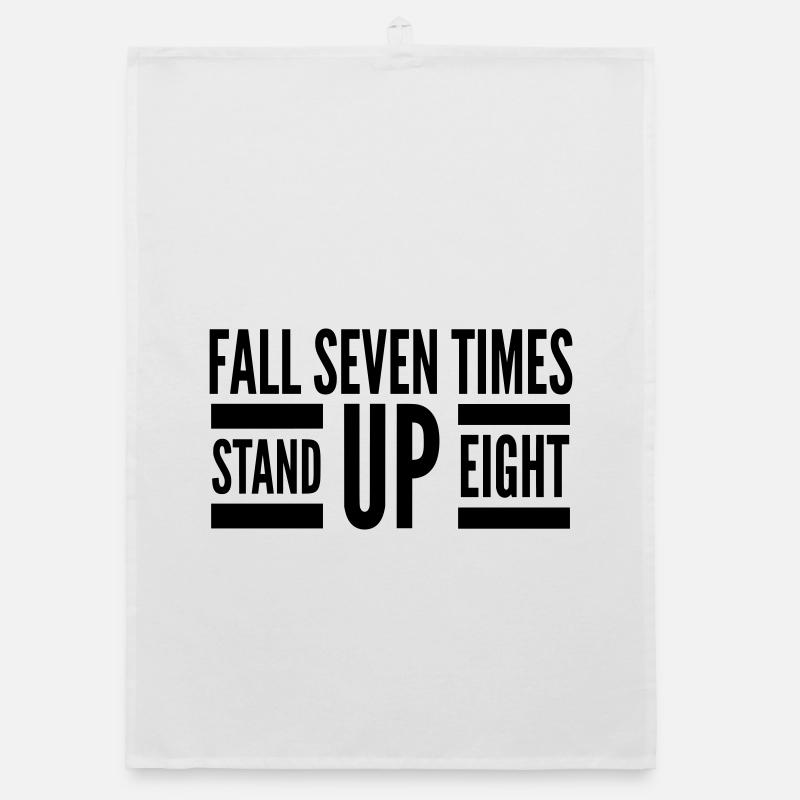 Fall Seven Stand Eight Quote Organic dish towel