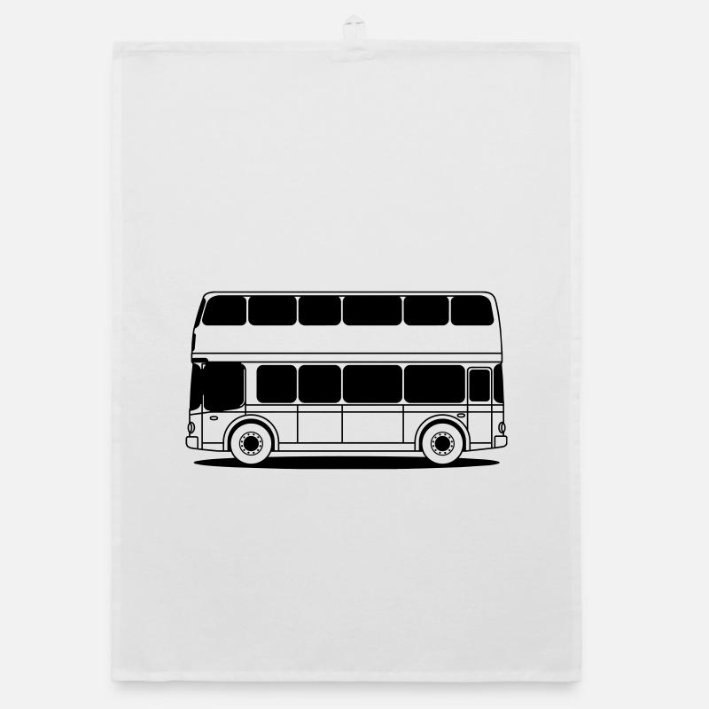 Double decker bus Organic dish towel