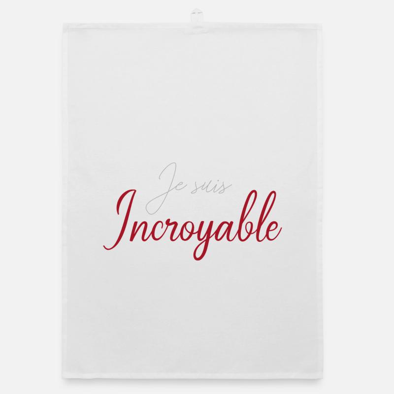 Je suis Incroyable Script Rouge Torchon bio