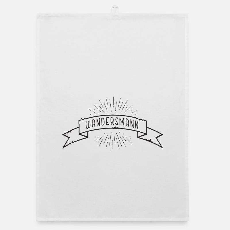 Wandersmann Banderole Schleife mit Strahlen Organic Geschirrtuch