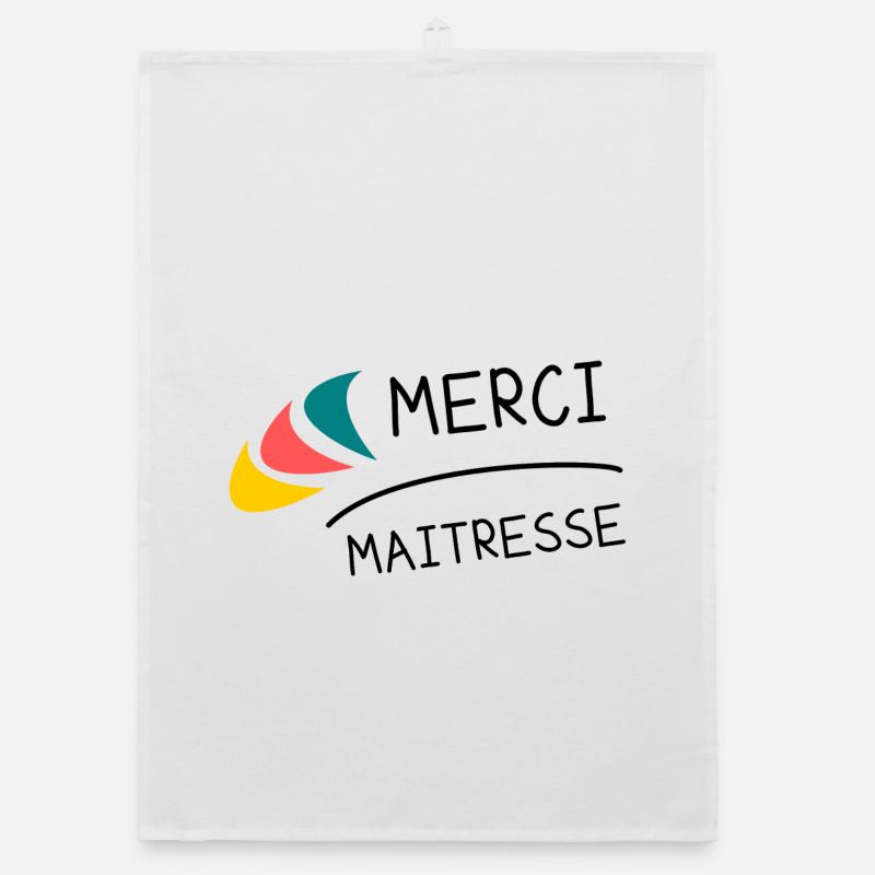 MAÎTRESSE. MERCI. MERCI MAÎTRESSE. MAITRESSE - Torchon bio - blanc