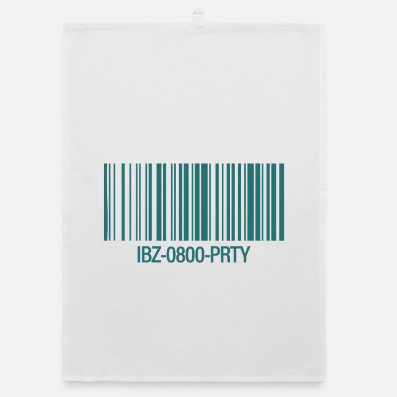 IBZ-0800-PRTY – Billet de fête avec code-barres Torchon bio