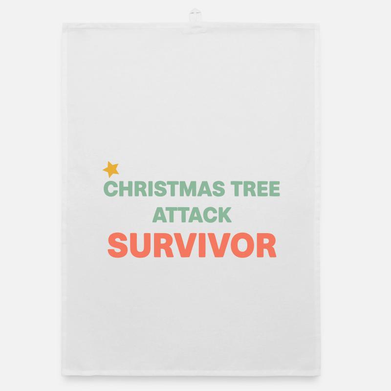 Survivor Christmas Tree Organic dish towel