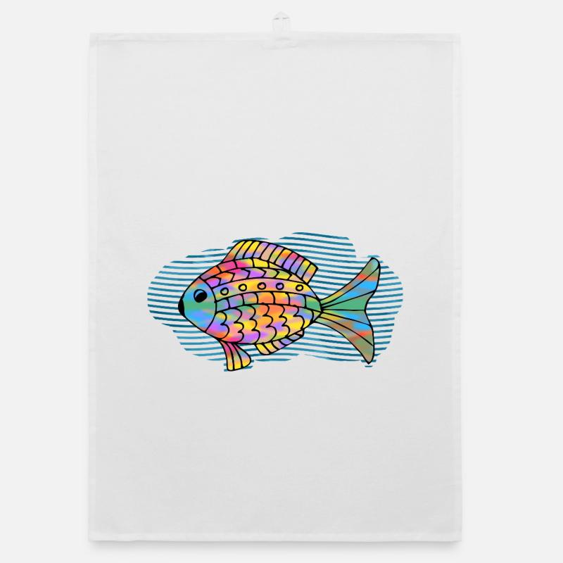 fish Organic dish towel