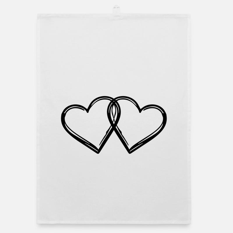 Herzen Paar Ehe Organic Geschirrtuch